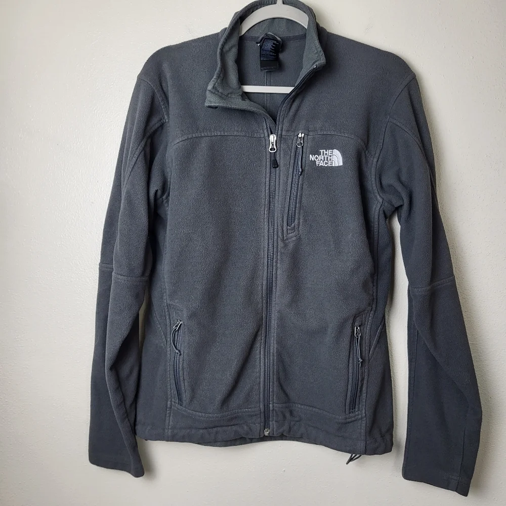 The North Face Zip Up Fleece Jacket Unisex Charcoal Grey Men's‎ Size Small
